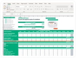 Rental income and expense tracker